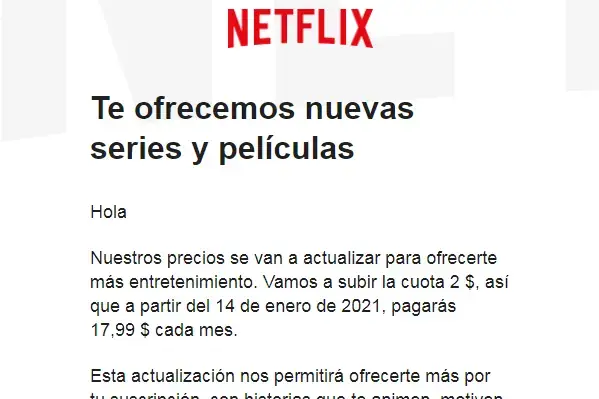 Aviso de Netflix