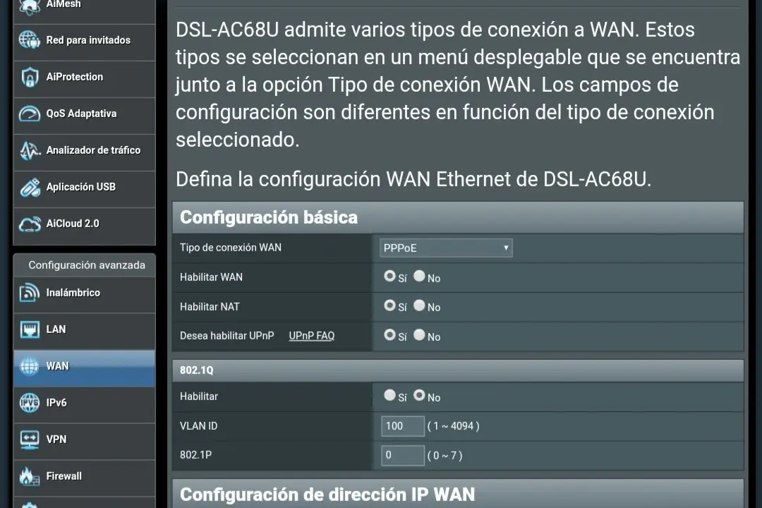 Configuración router Asus