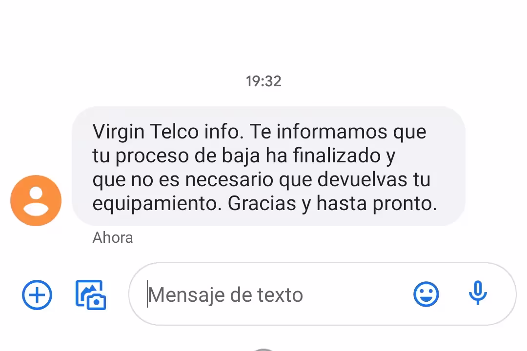 SMS de Virgin