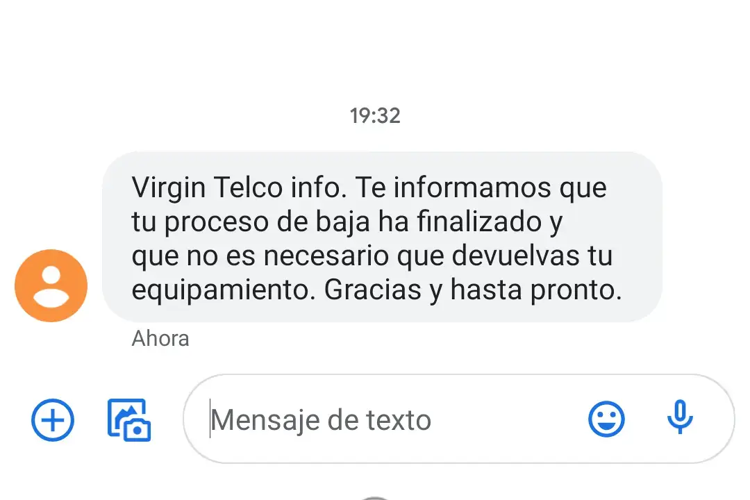 SMS de Virgin