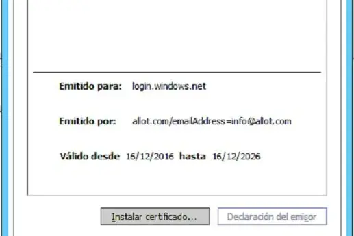 Certificado de Allot