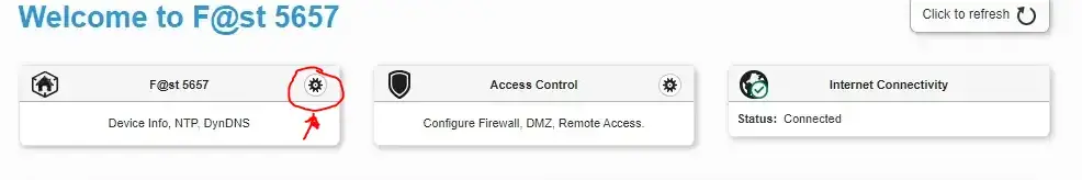 Configuración web del Sagemcom Fast 5657