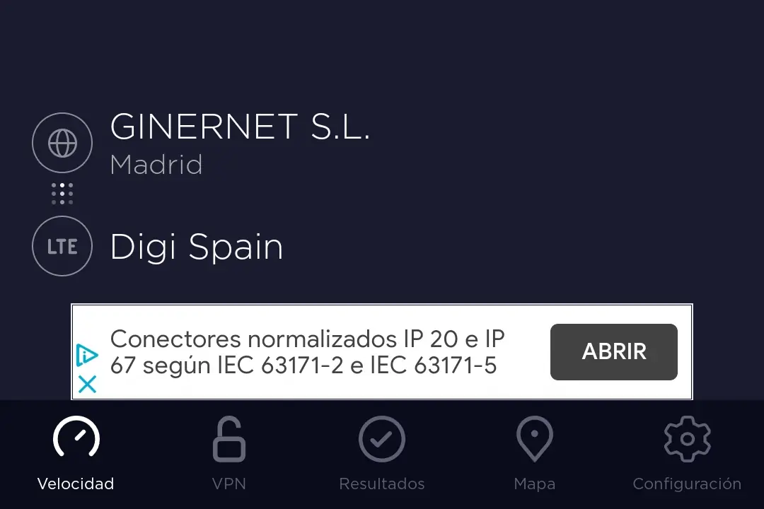 Test de velocidad del 4G de Digi