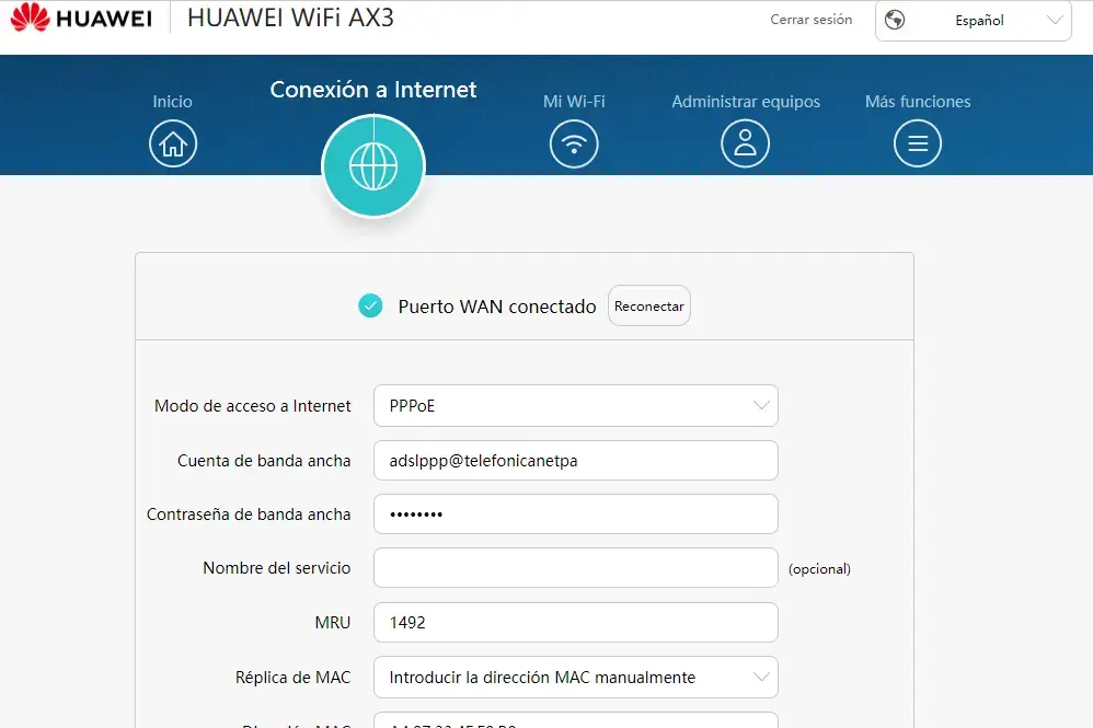 Configuración de la VLAN de Internet