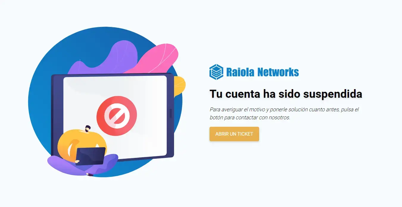 Web teratel suspendida