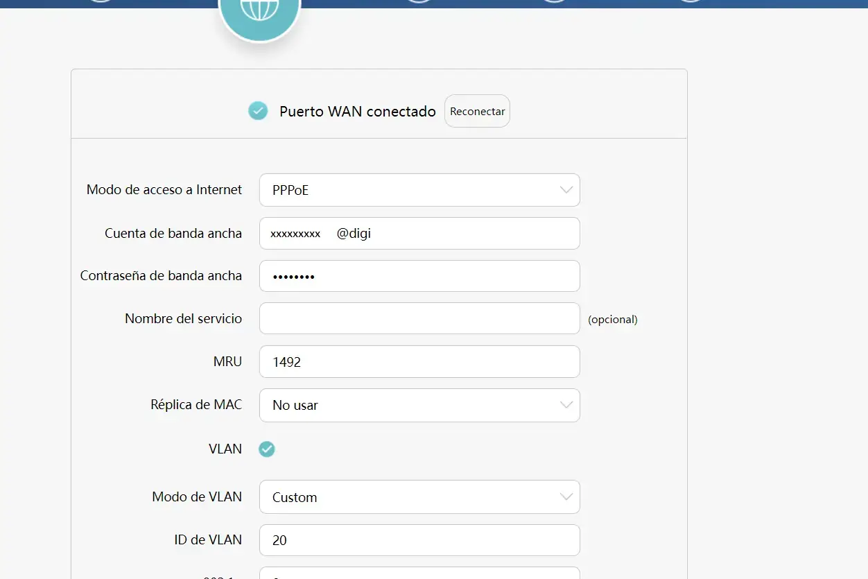 Configuración Huawei AX3