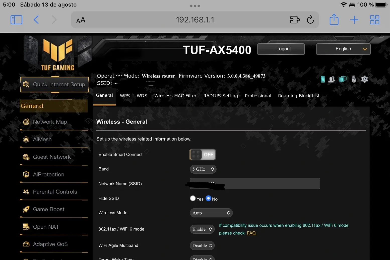 Config AiMesh  Asus TUF AX5400