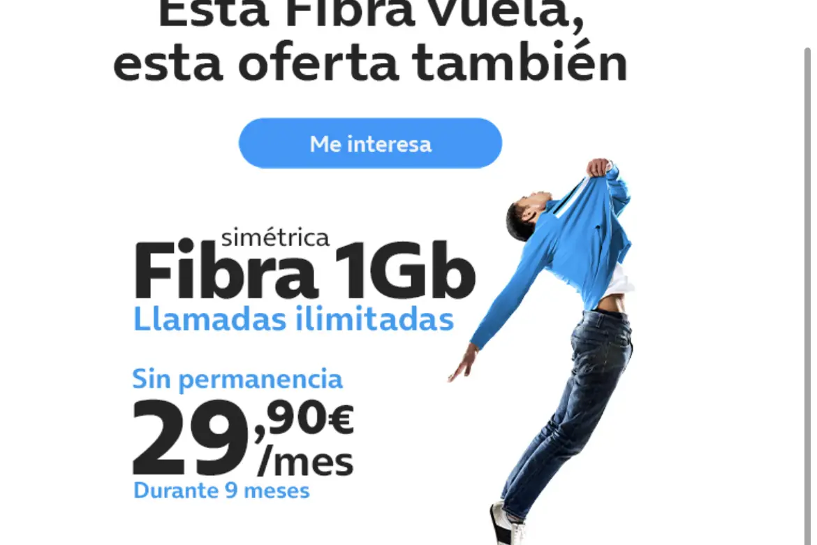 Oferta fibra Movistar Conecta 1 Gb