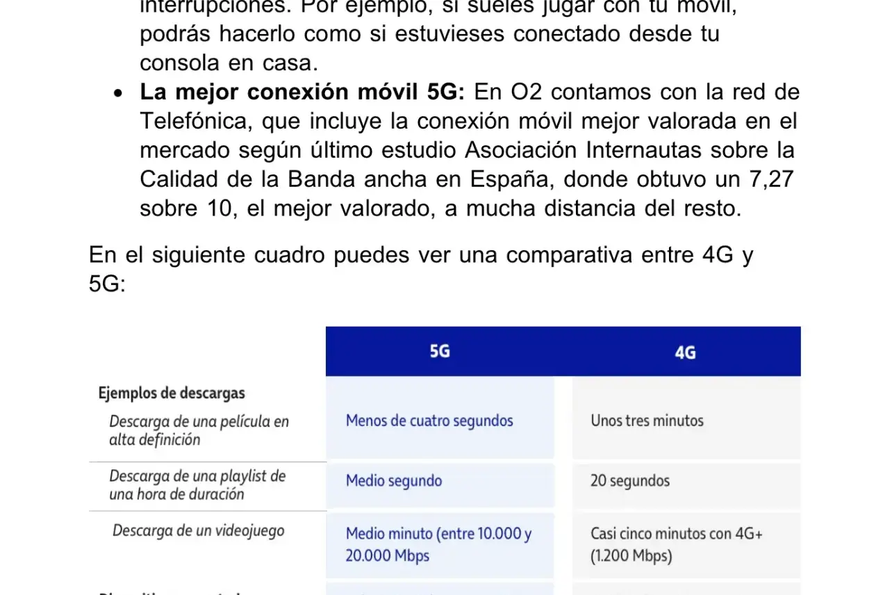 Comunicado O2 sobre el 5G parte 1