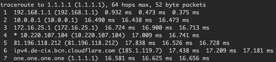 traceroute