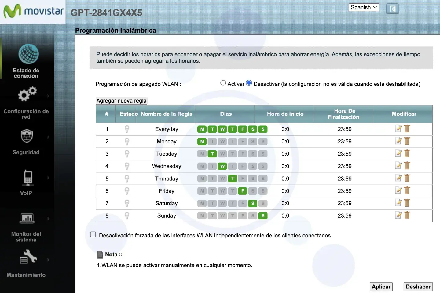 Programación inalámbrica router Smart WiFi 6