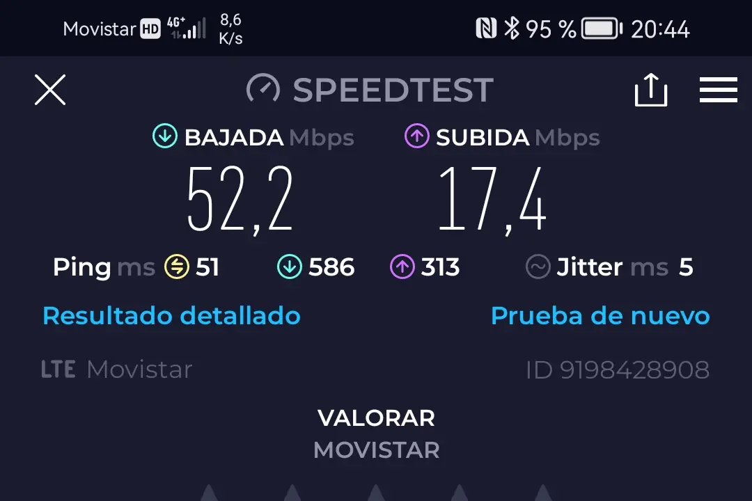 Test de velocidad sin VPN