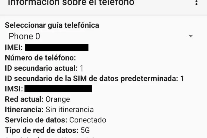 Información sobre el teléfono