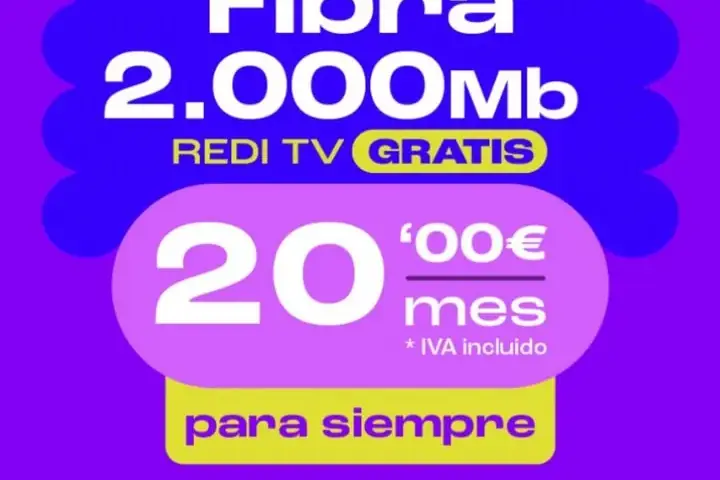 Redi fibra 2 gb 20€