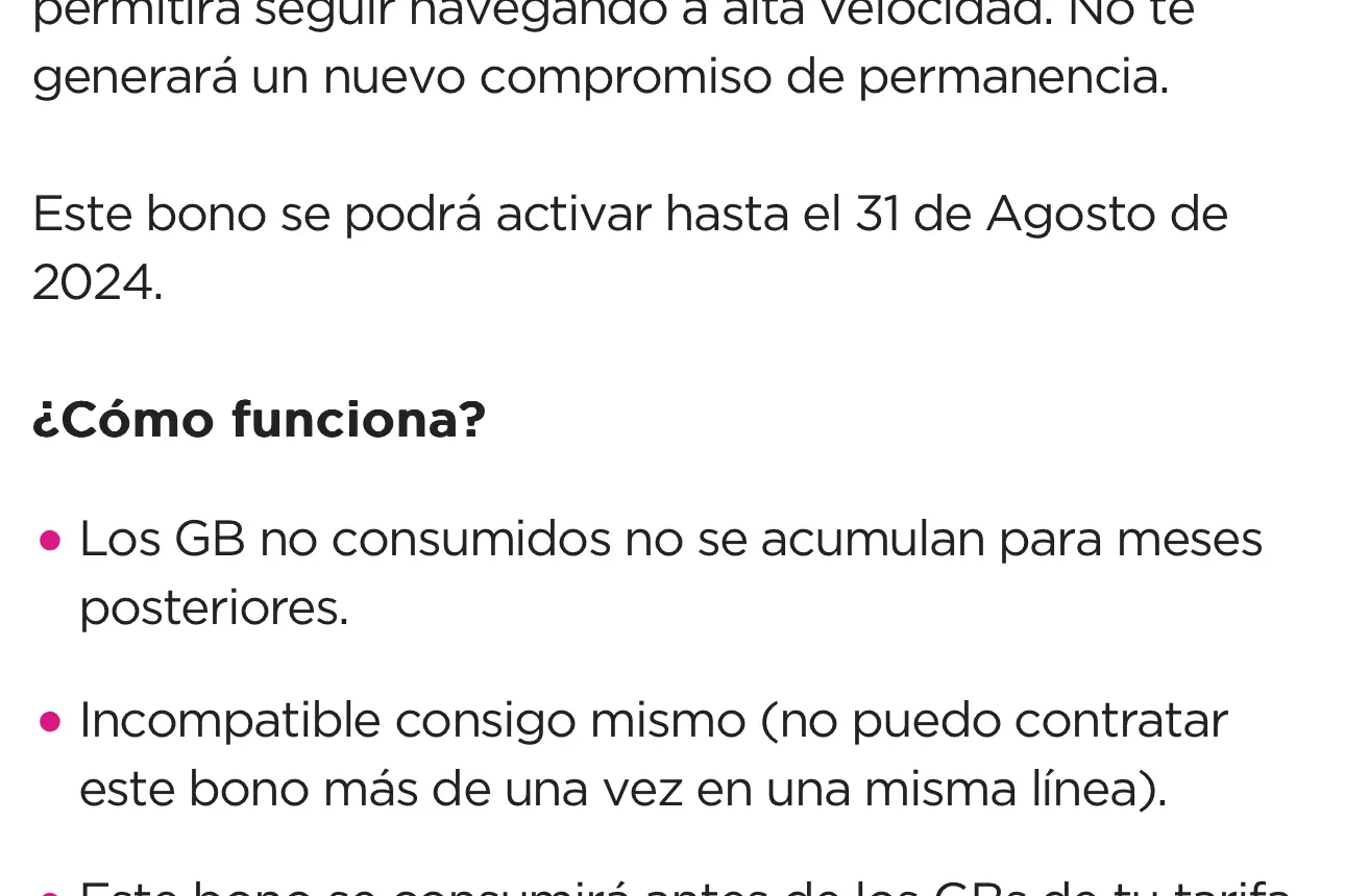 Características Bono 50 GB Jazztel