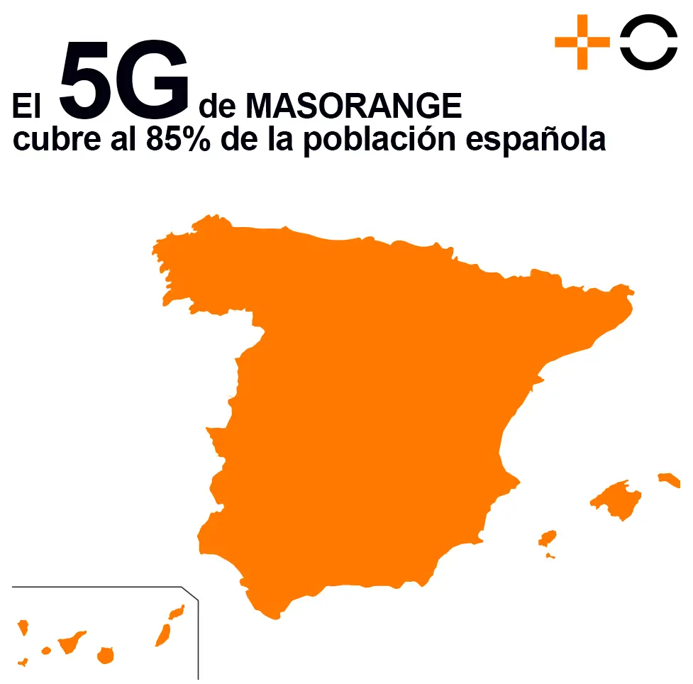 Mapa 5G MásOrange