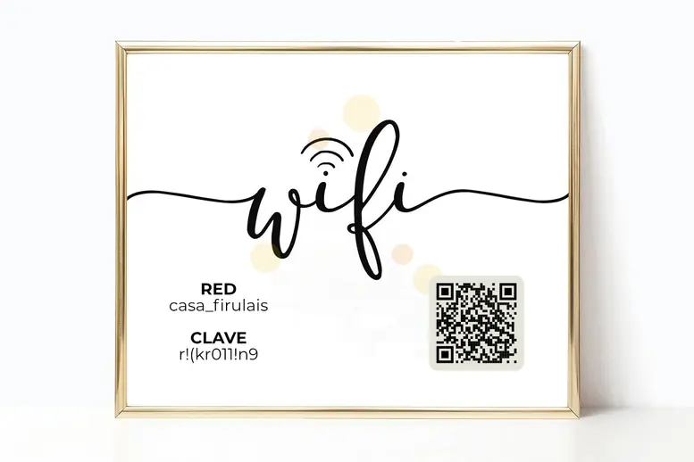 cartel wifi apartamento
