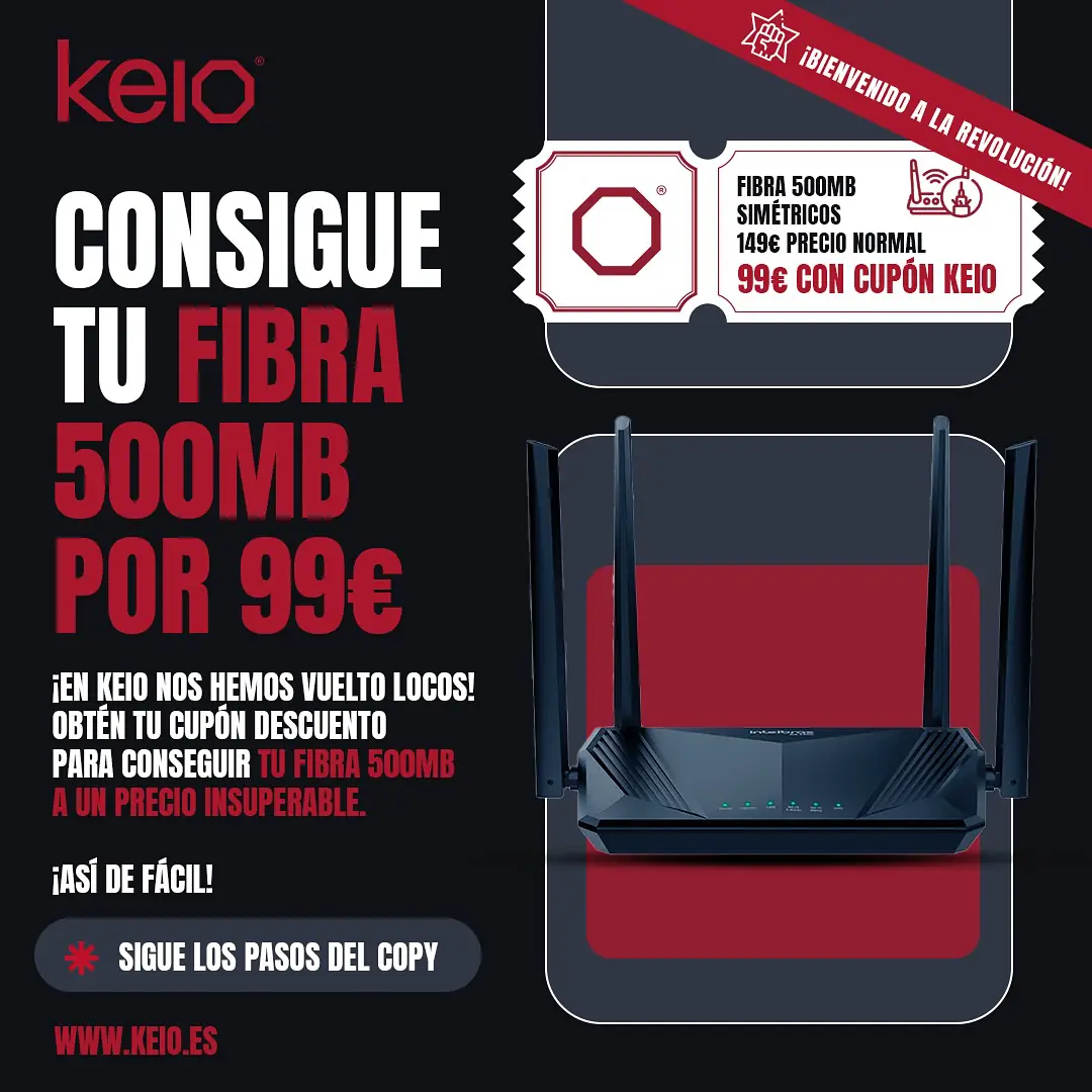 Anuncio fibra Keio