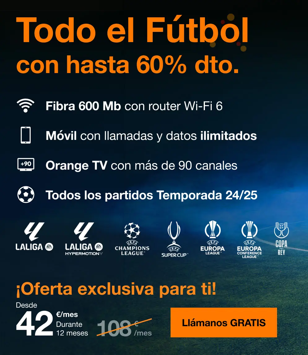 Oferta fútbol Orange detallada