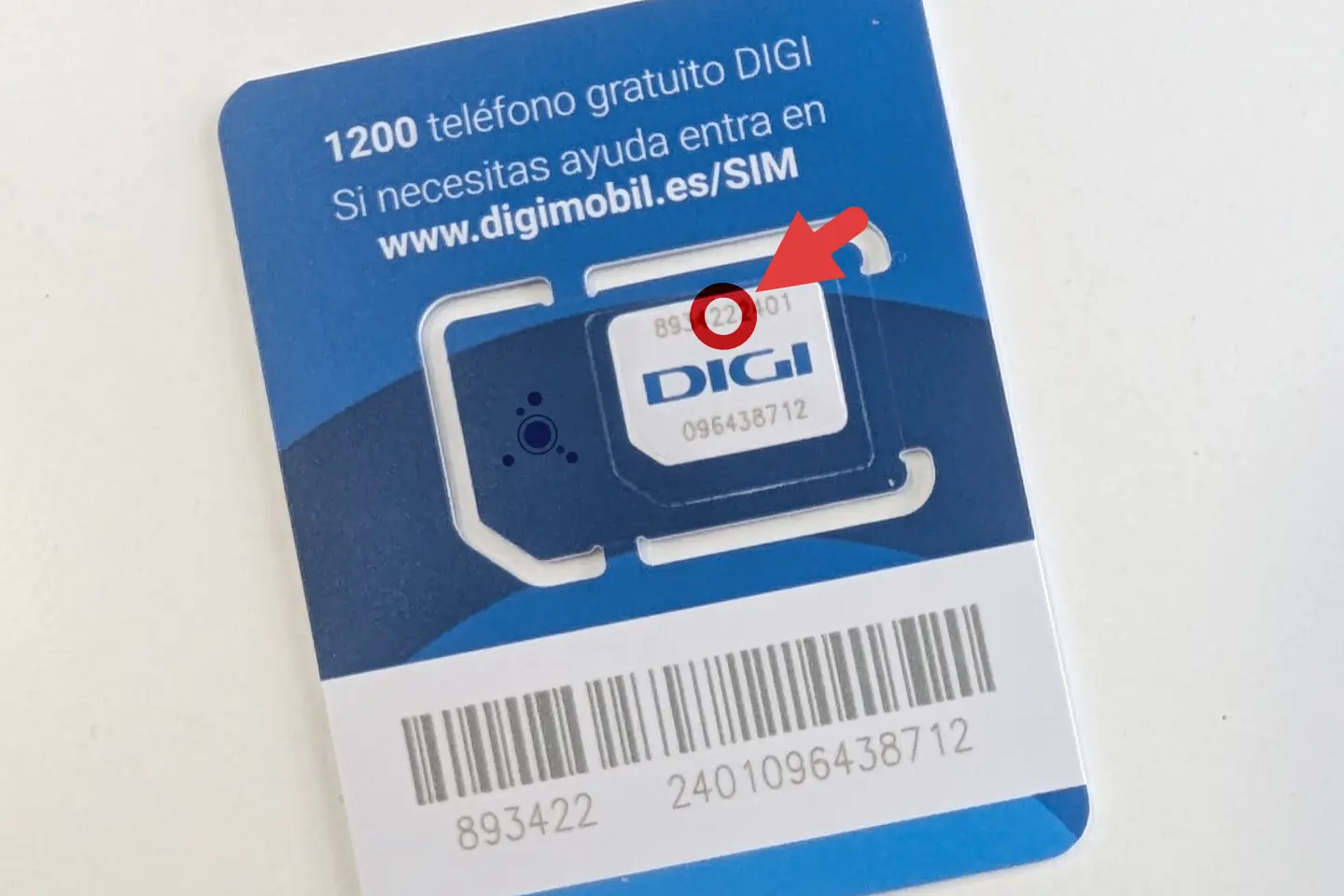 Tarjeta SIM Digi MNC