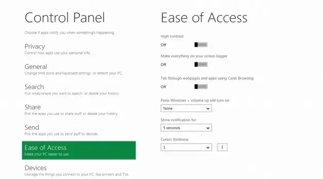 Panel de control