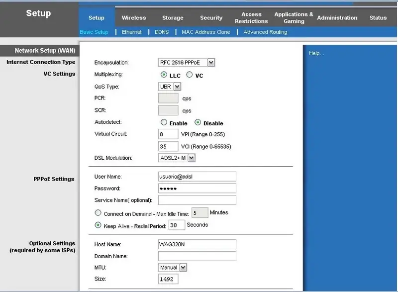 Configuración