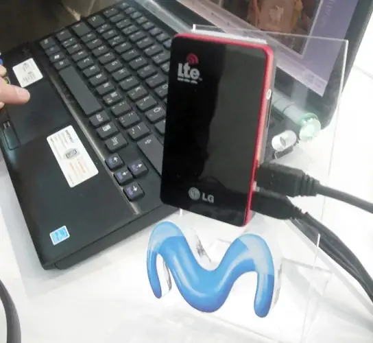 Módem LTE fabricado por LG utilizado en la demostración