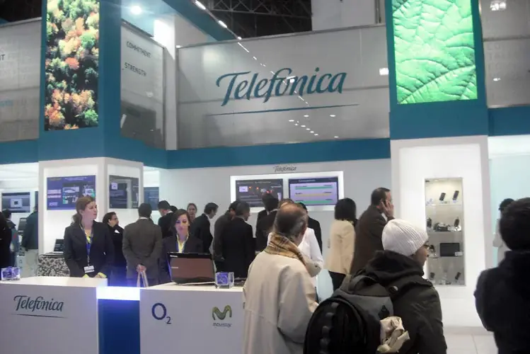 Frontal del stand de Telefónica en el MWC 2010