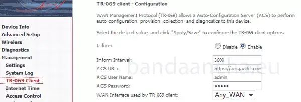 Configuración de la administración remota TR-069