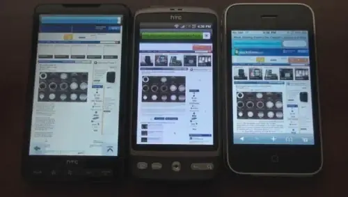 HTC Desire vs iPhone vs HD2