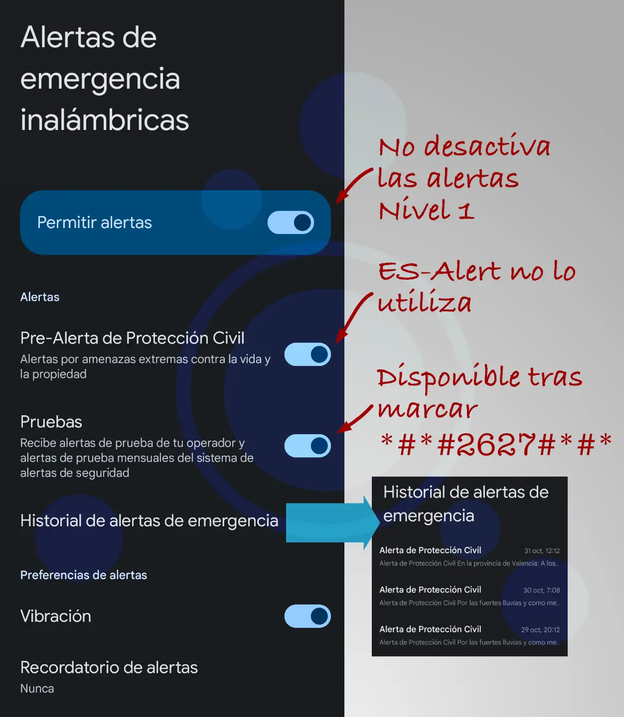 Configurar alertas de emergencias en Android