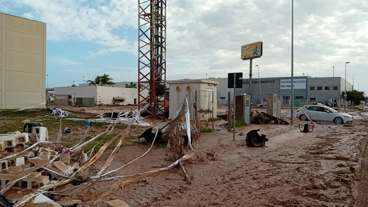 Antena Vantage Towers Alfafar inundada