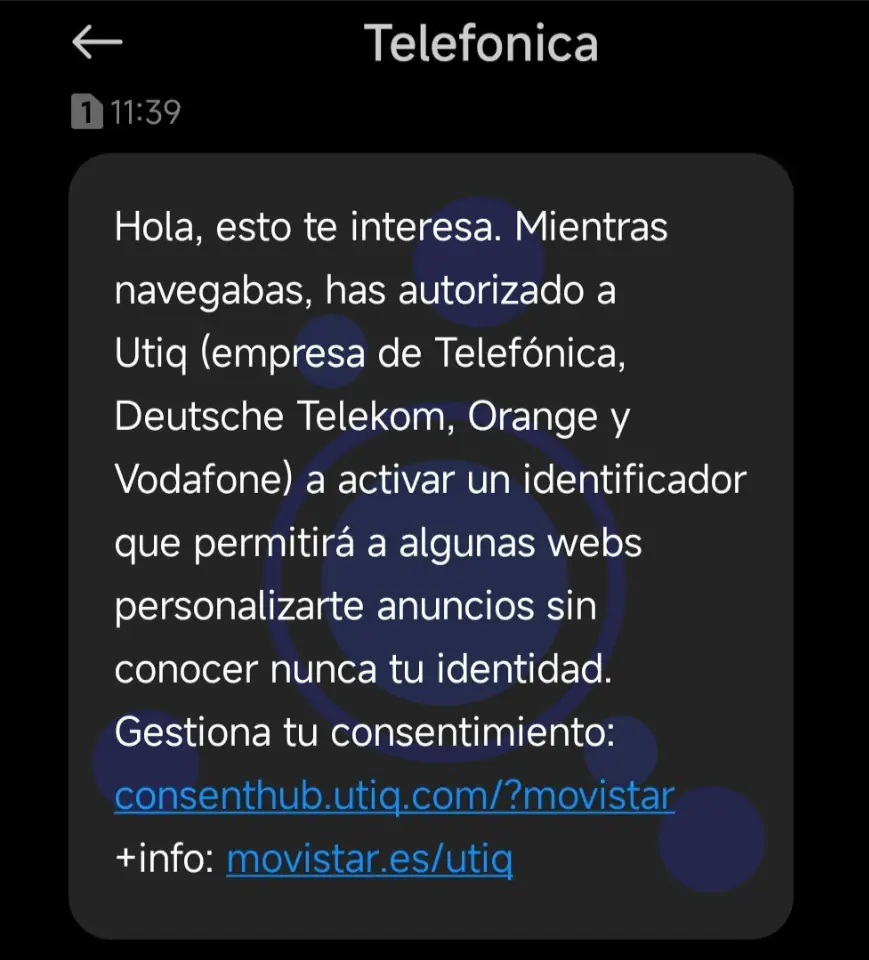 SMS Utiq Movistar