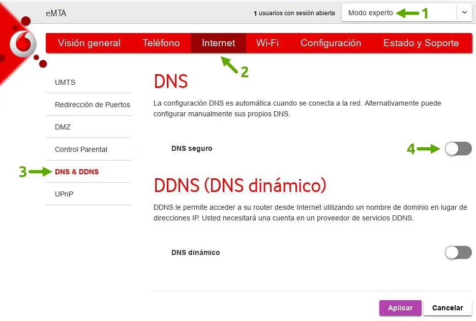 DNS Seguro Vodafone