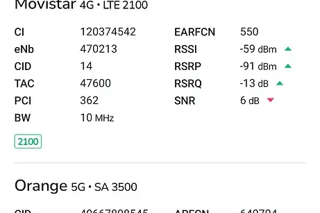 Netmonster 5G SA Orange 5G