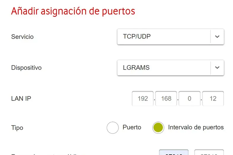 RANGO PUERTOS ABIERTOS FG824CD