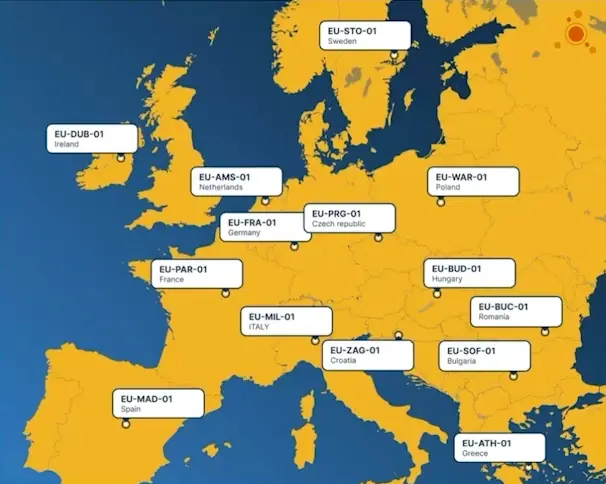 Servidores DNS4EU en Europa