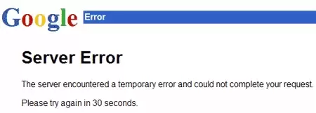 Error de servidor de Gmail