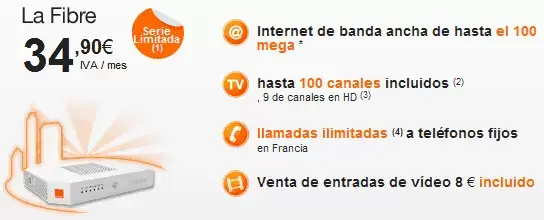 orange FTTH 100 Mb