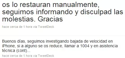Tuit de movistar