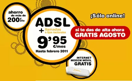 Jazztel 20 megas 9,95 €