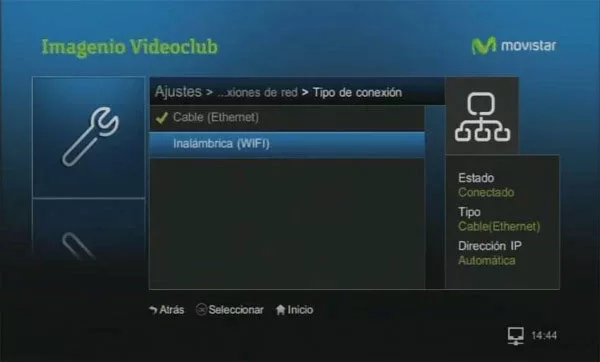 Configurar wifi  de Imagenio Videoclub