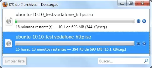 Capado de las descargas en Vodafone