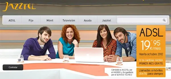 Web de Jazztel en 2011