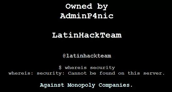 Latin Hack Team deface