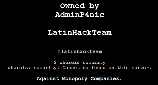 Latin Hack Team deface