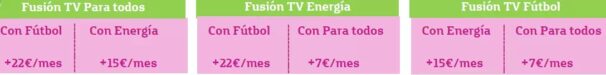 Combinados de TV para Movistar Fusión de agosto de 2014