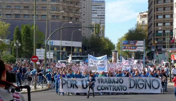 Huelga instaladores de fibra en Madrid