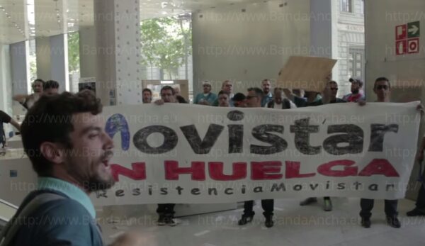 Huelga de trabajadores de Movistar en MWC