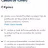 Cambio de Número